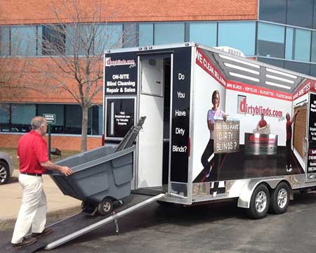 blind cleaning trailer